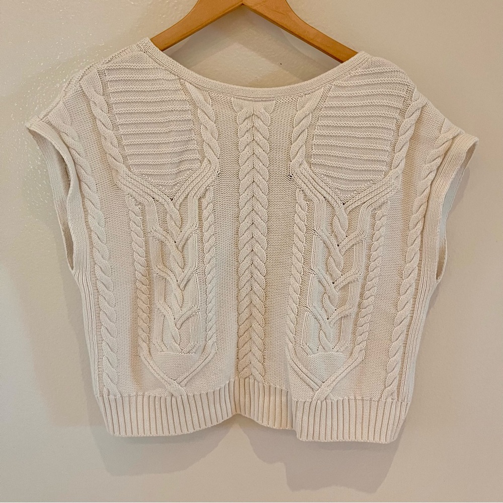 INTERMIX Cotton Silk Cashmere Sweater Vest